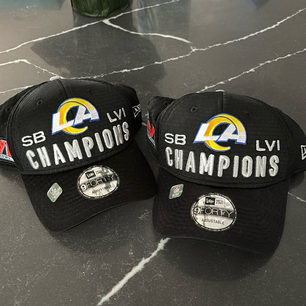 NEW Los Angeles Rams Super Bowl LVI Champions NFL New Era SnapBack Hats - TWO